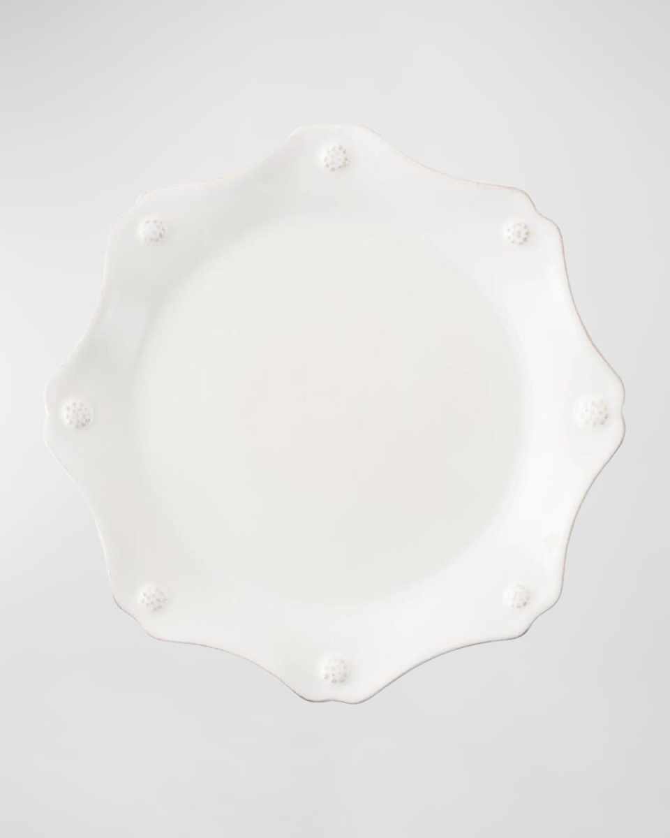 Berry & Thread Scalloped Dessert/Salad Plate - Whitewash