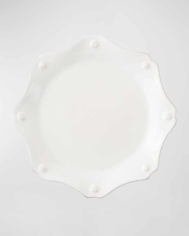 Berry & Thread Scalloped Dessert/Salad Plate - Whitewash