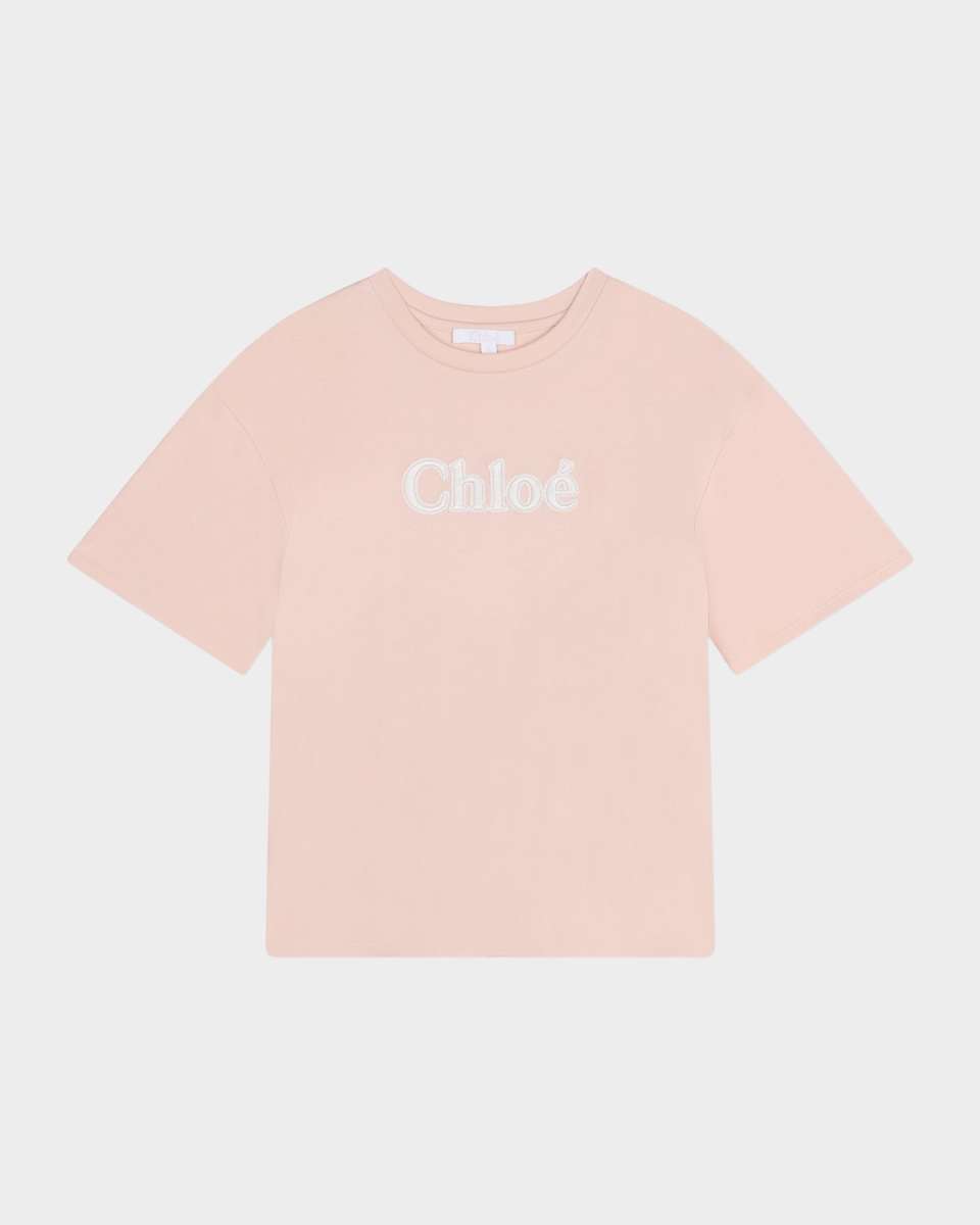Girl's Logo Embroidered T-Shirt, Size 8-14