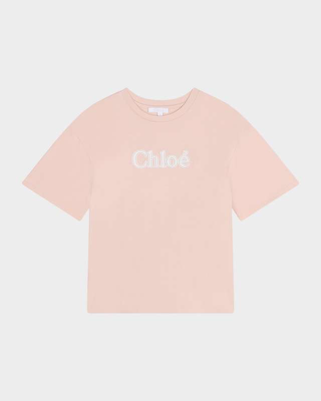 Girl's Logo Embroidered T-Shirt, Size 8-14
