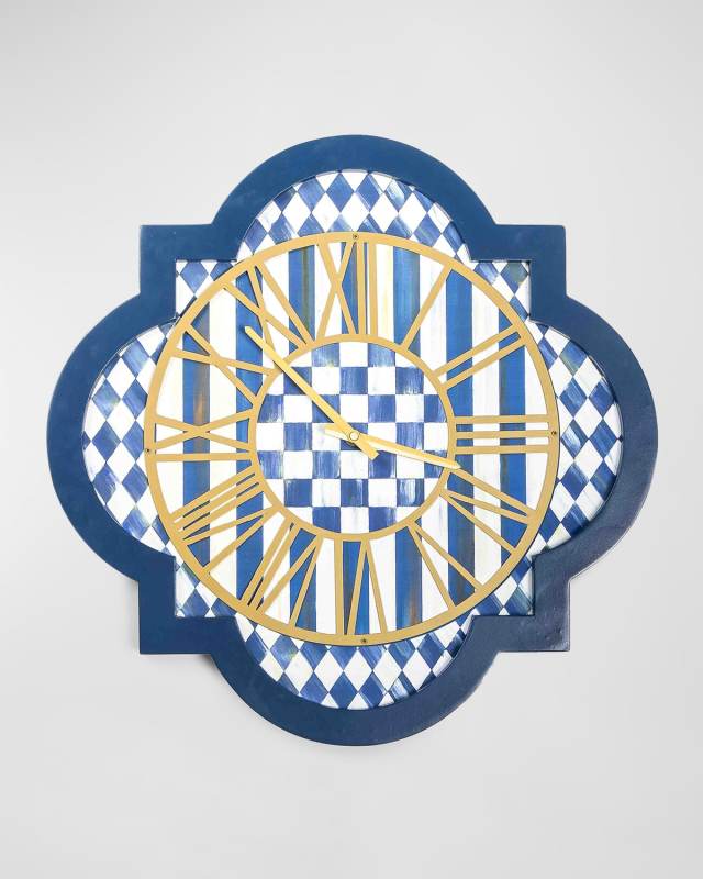 Royal Check Tile Wall Clock