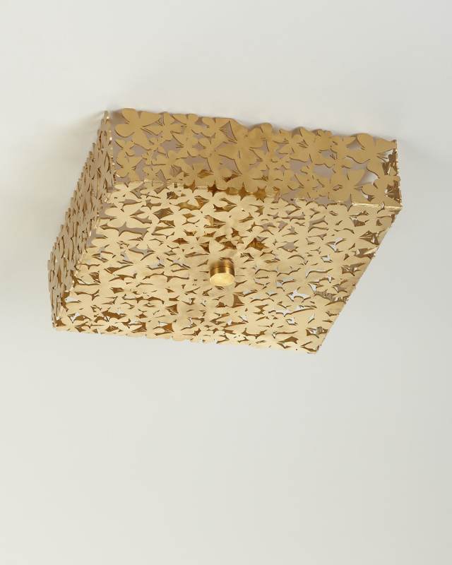 Square Butterfly Flush-Mount Light