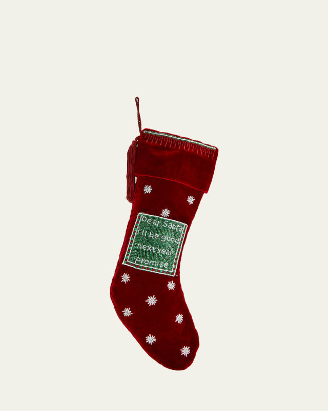 Dear Santa I Will Be Good Next Year Promise Chrismtas Stocking