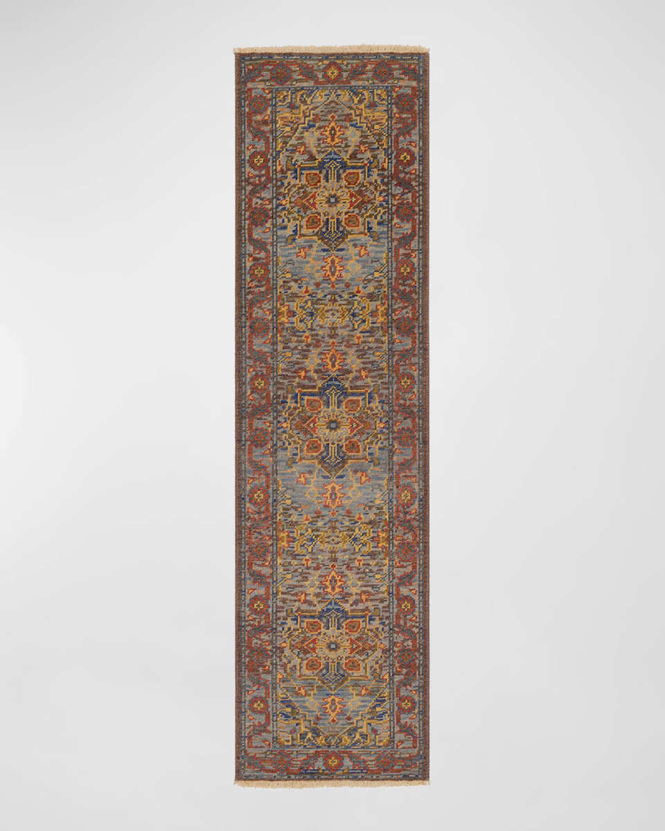 Cappadocia Sage Hand-Knotted Runner, 2' x 8'