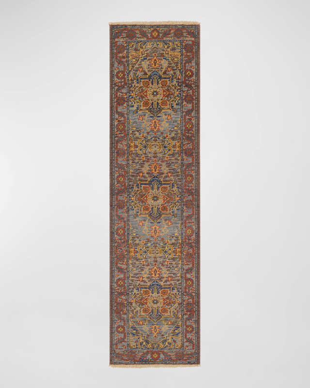 Cappadocia Sage Hand-Knotted Runner, 2' x 8'