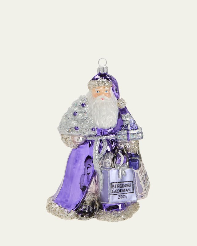 Shopping Santa Christmas Ornament