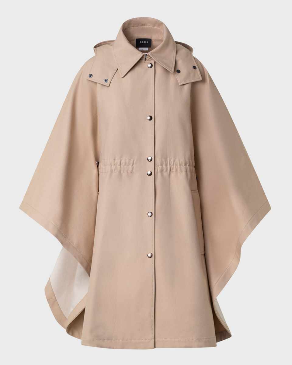 Veda Cotton Gabardine Cape Jacket