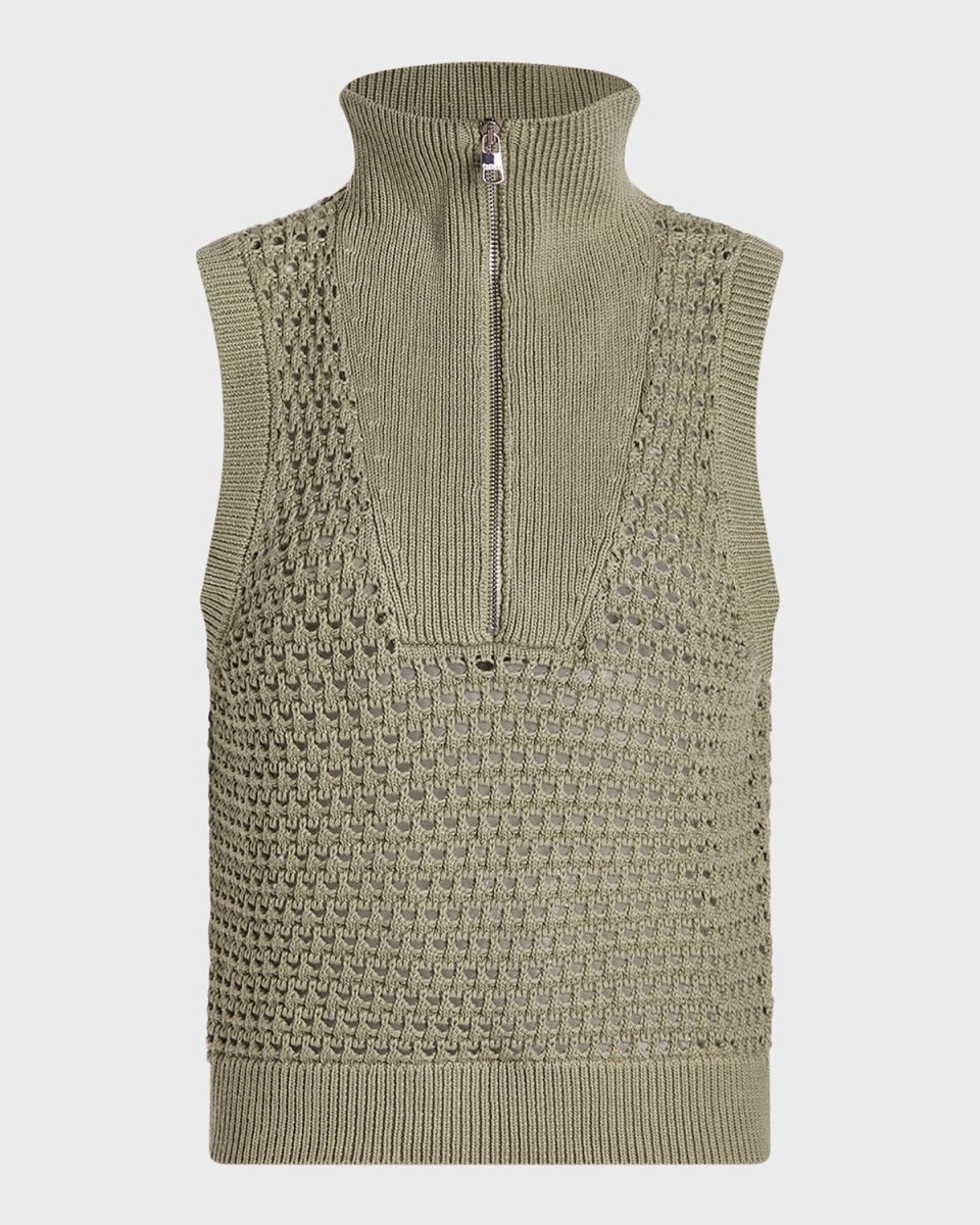 Bains Half-Zip Knit Vest