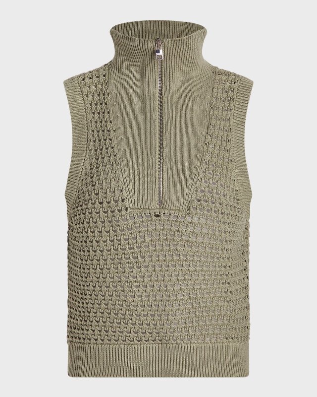 Bains Half-Zip Knit Vest