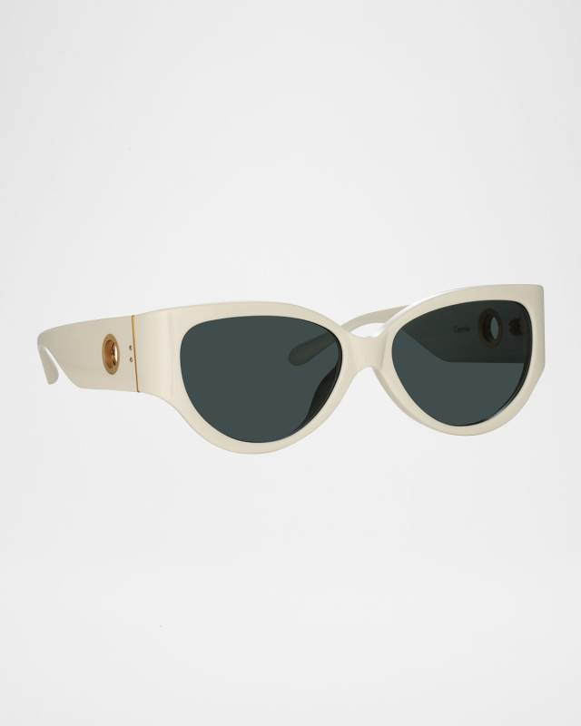 Connie 18K Gold-Plated Titanium Cat-Eye Sunglasses