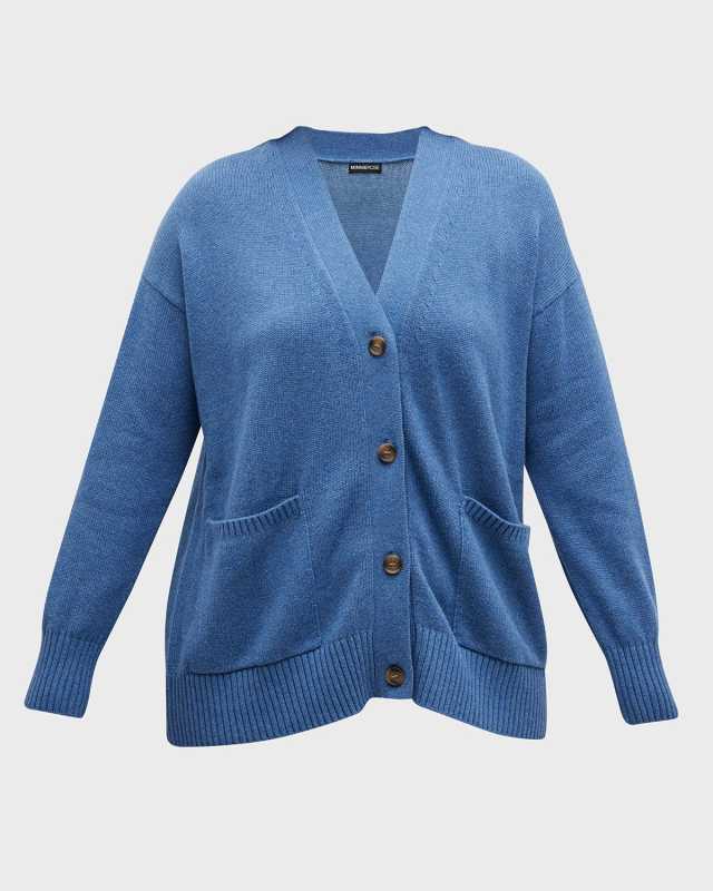 Plus Size Cashmere-Blend Oversized Cardigan