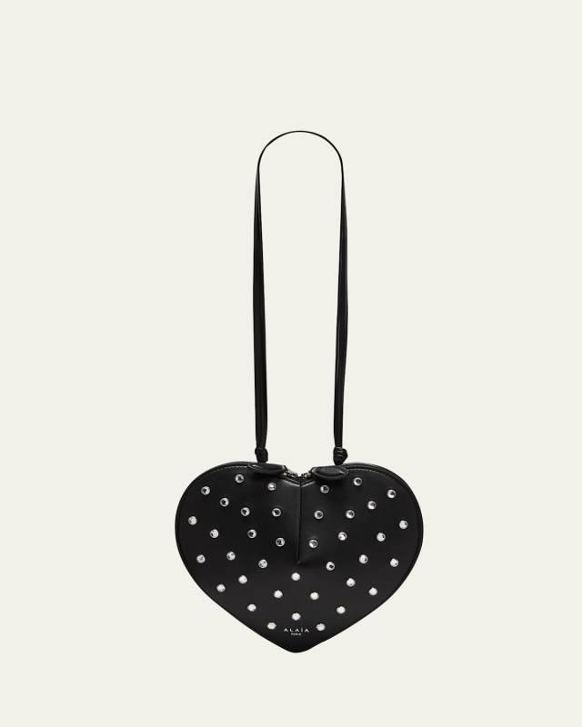 Le Coeur Crossbody in Lux Leather with Strass
