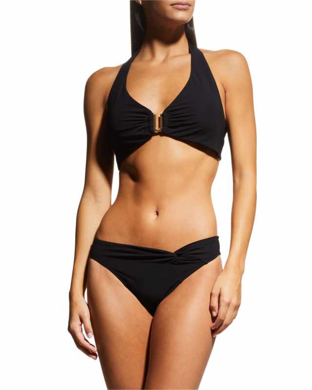 Jetset Halter Bikini Top (D-DD Cup)