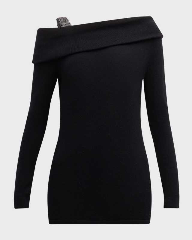 Cashmere Cold Shoulder Top