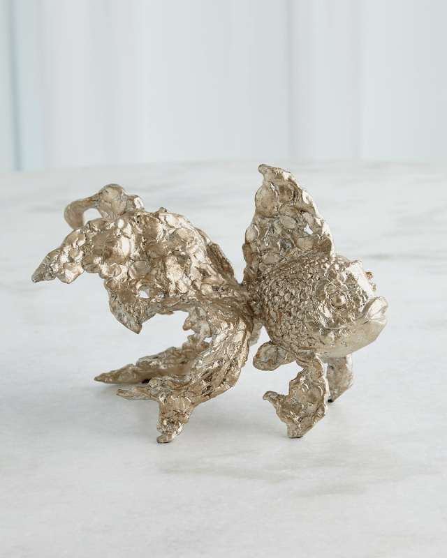 Angelfish Sculpture, Silver Leaf