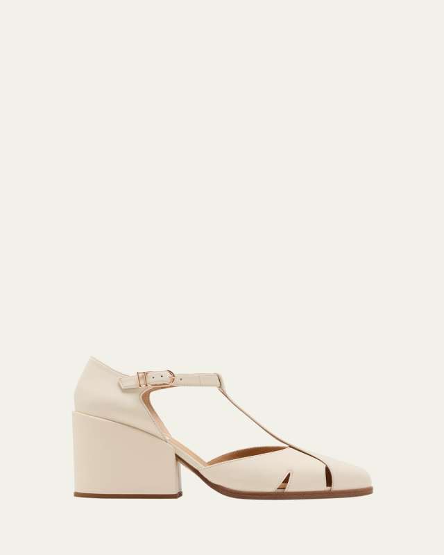 Hawes Leather T-Strap Pumps