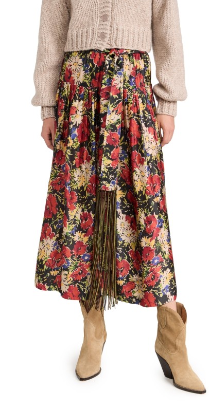 THE GREAT. The Highland Skirt Hidden Garden Floral