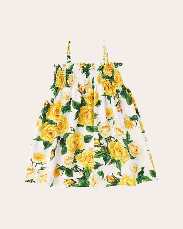 Girl's Flowering Smocked Dress, Size 2-14