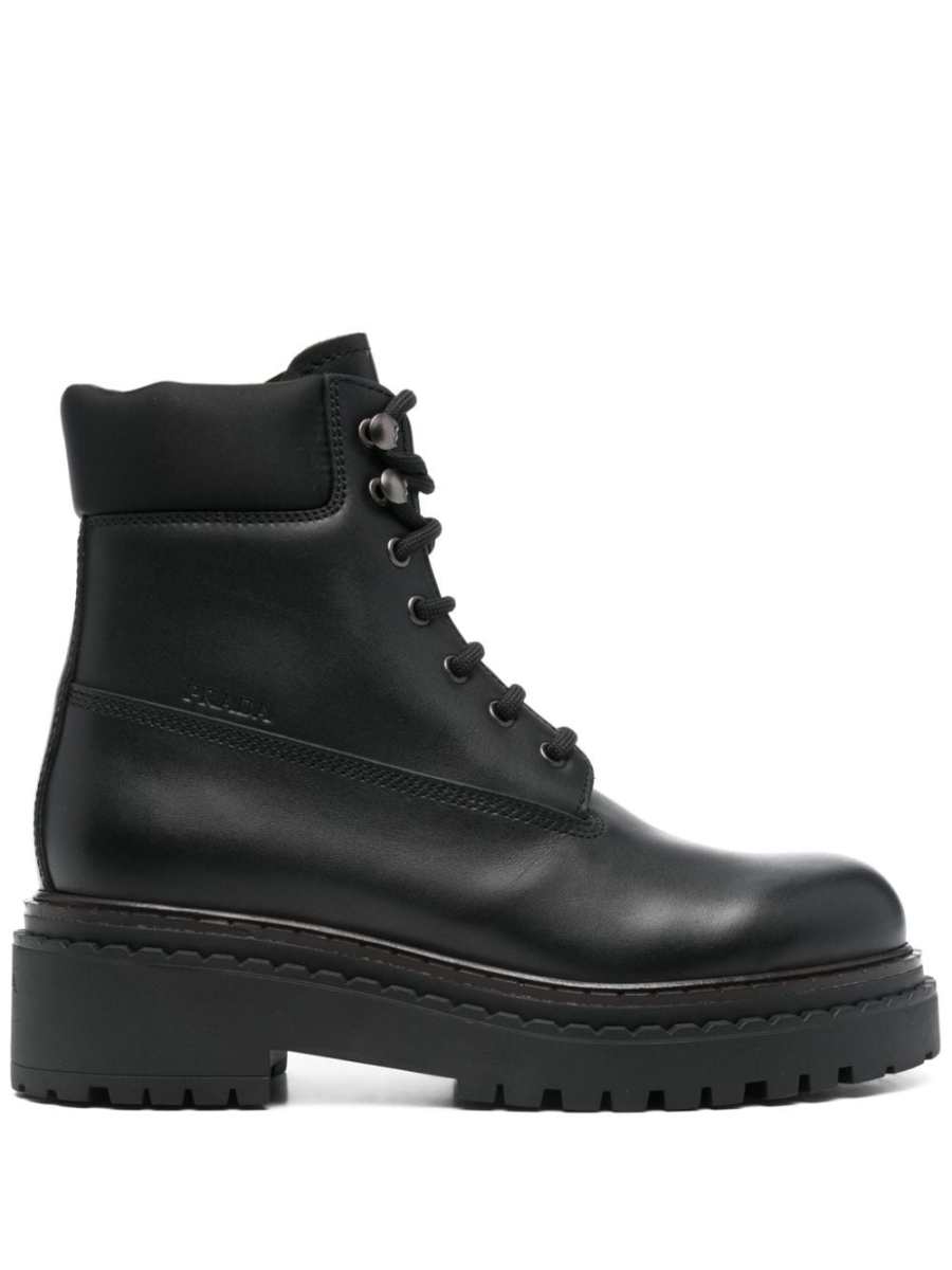 leather combat boots