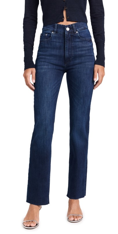 DL1961 Halle Straight: High Rise Instasculpt Jeans Mediterranean (Performance)