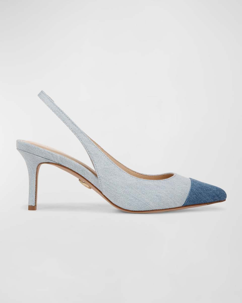 Liliana Bicolor Cap-Toe Slingback Pumps