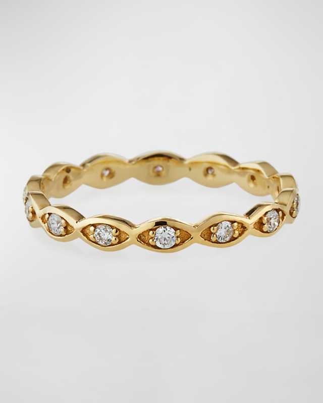 14k Diamond Evil Eye Ring