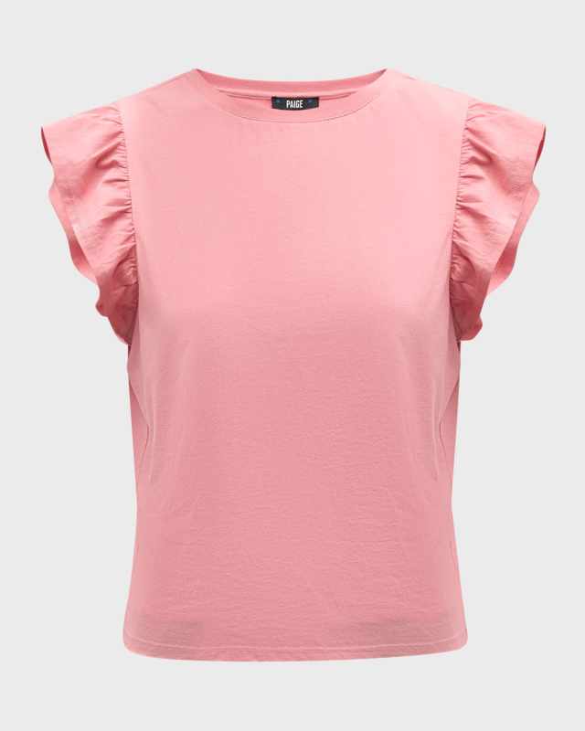 Erissa Flutter-Sleeve Tee