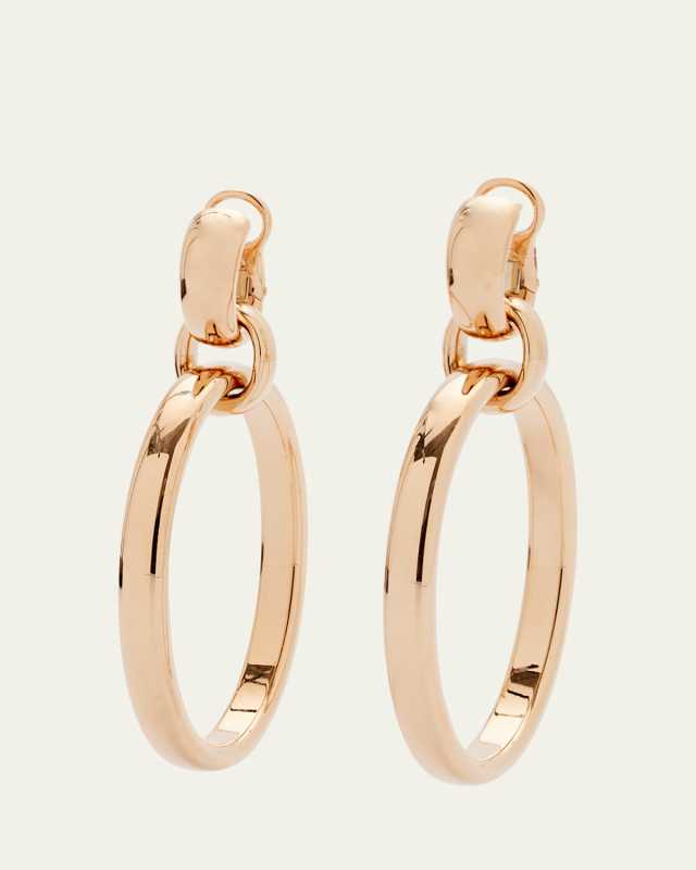 Iconica 18K Rose Gold Large Circle Drop Earrings