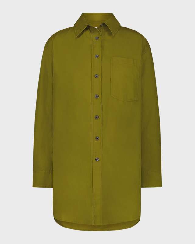 Hailey Button-Front Cotton Tunic