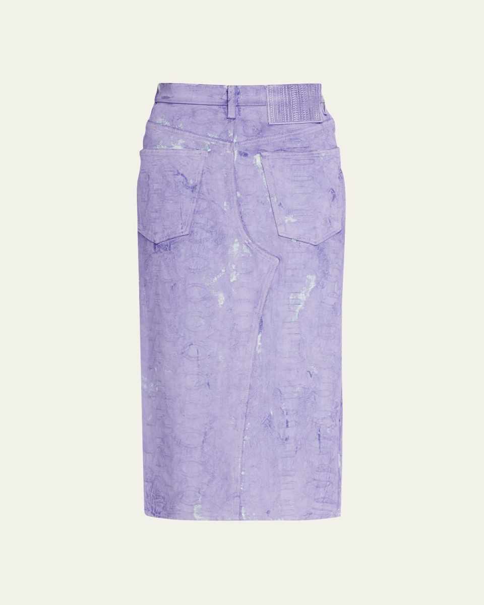 Backwards Midi Skirt with Logo Detail