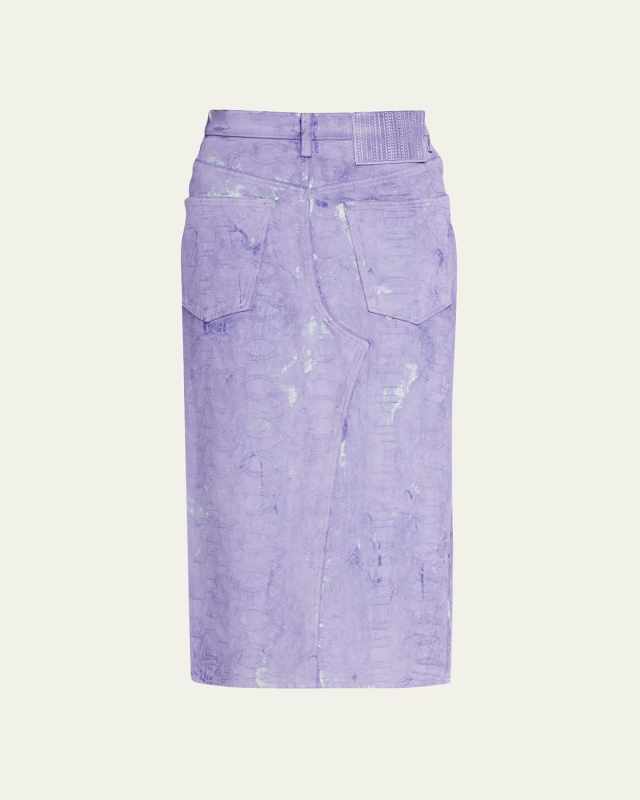 Backwards Midi Skirt with Logo Detail
