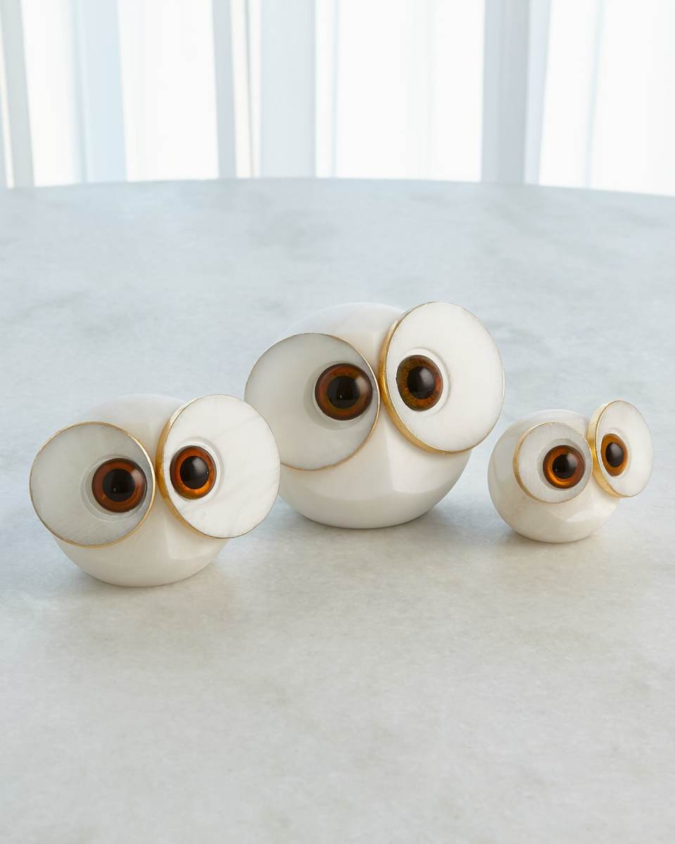 Alabaster Big Eyed Small Owl