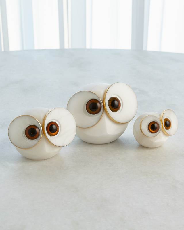 Alabaster Big Eyed Small Owl