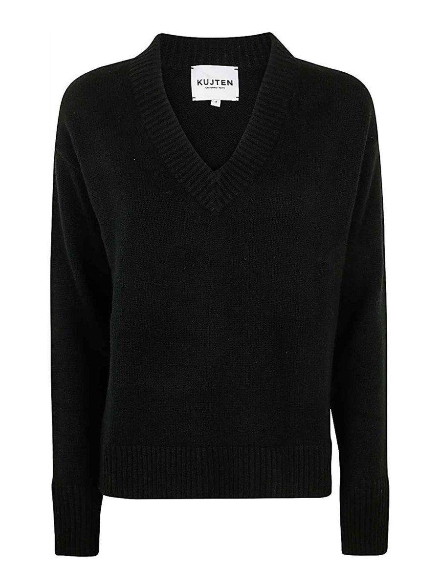 Kujten Pull À Col V - Noir