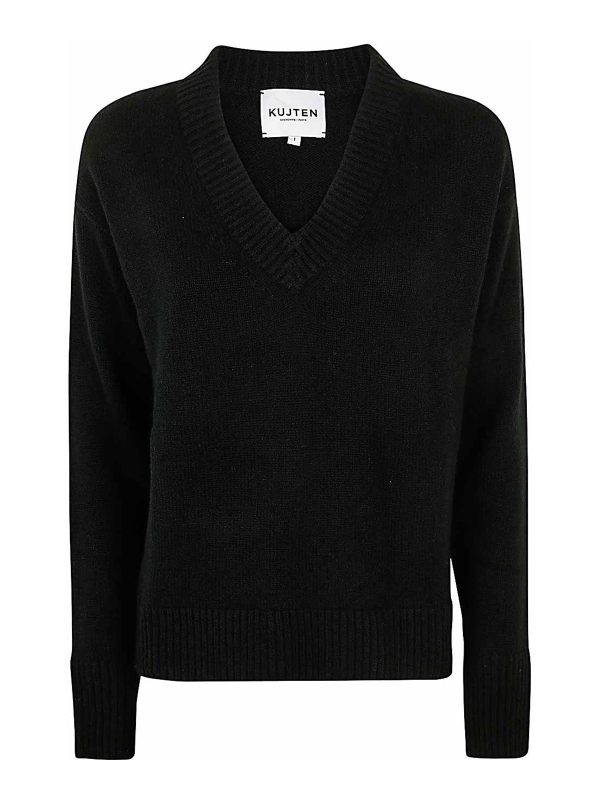 Kujten Pull À Col V - Noir