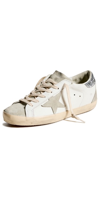 Golden Goose Super Star Spur Glitter Heel Sneakers White/Ice/Silver