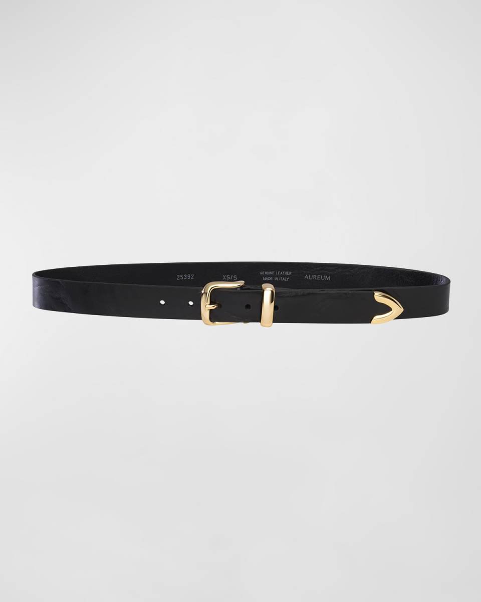 No. 7 Western Leather & Metal Belt
