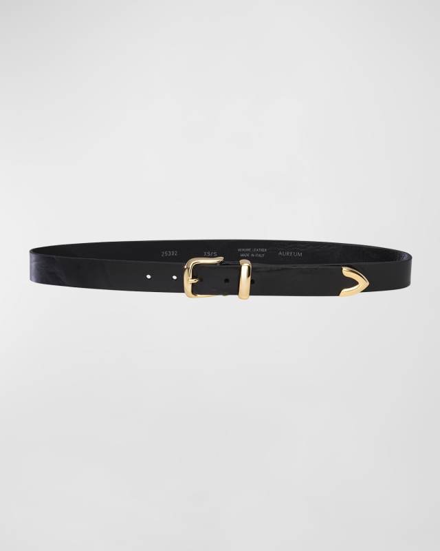 No. 7 Western Leather & Metal Belt