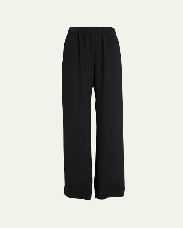 Elastic Waist Wide-Leg Pants