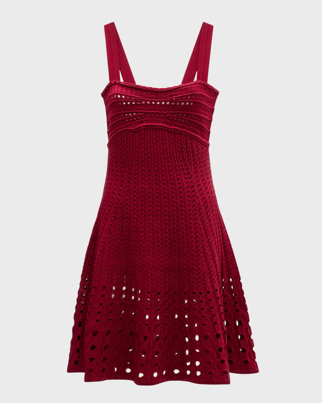 Franklin Crochet Fit & Flare Mini Dress