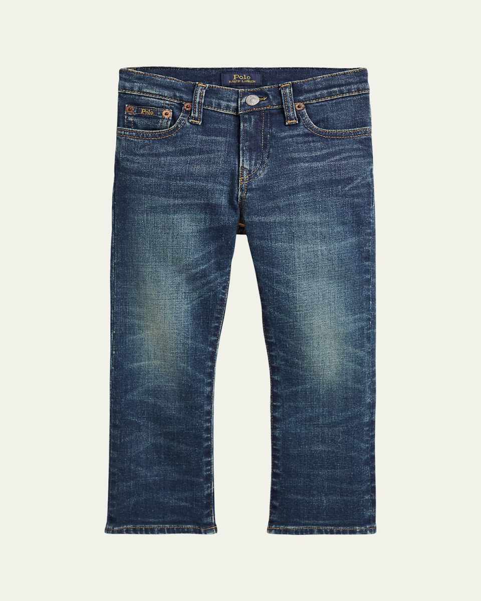 Boy's Medium Wash Bootcut Jeans, Size 2-7