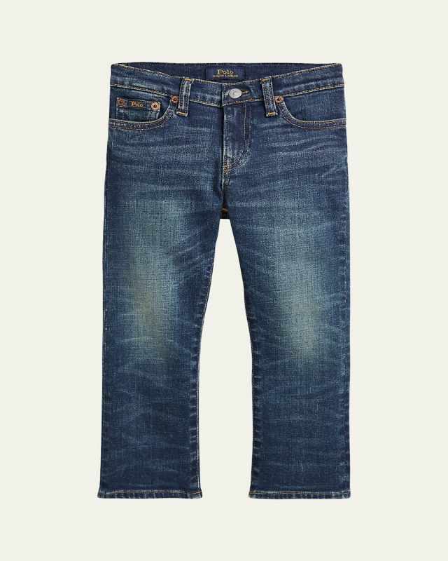 Boy's Medium Wash Bootcut Jeans, Size 2-7