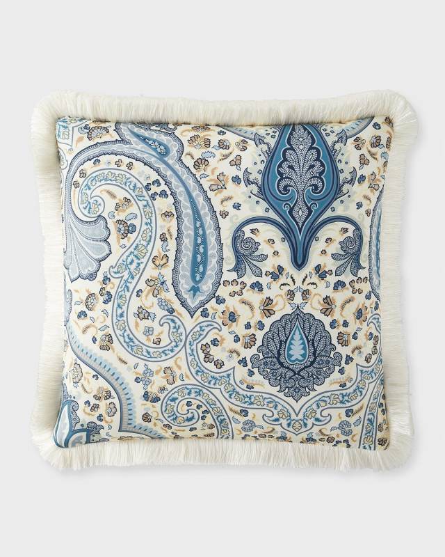 Arno Pillow with Fringe, 18" Square
