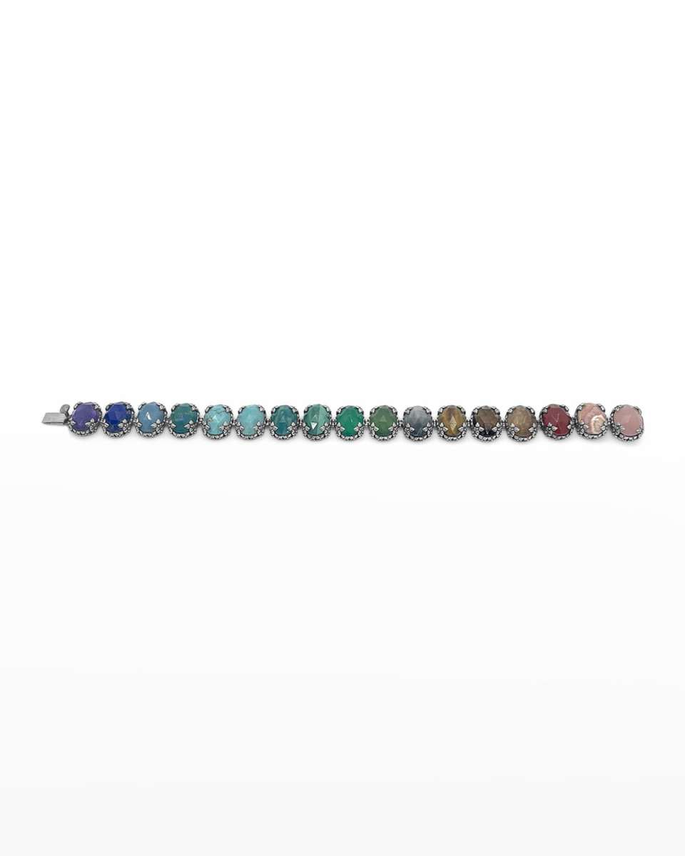 Multi-Stone Bracelet in Sterling Silver