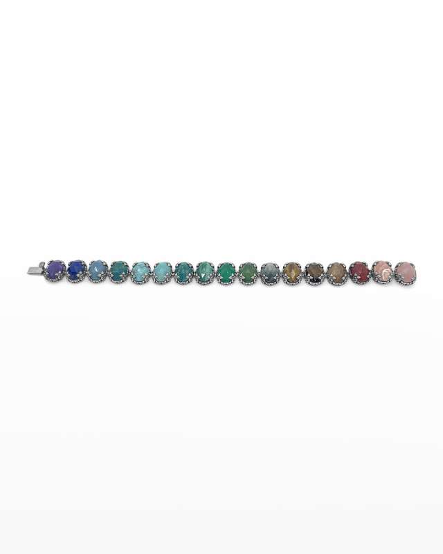 Multi-Stone Bracelet in Sterling Silver