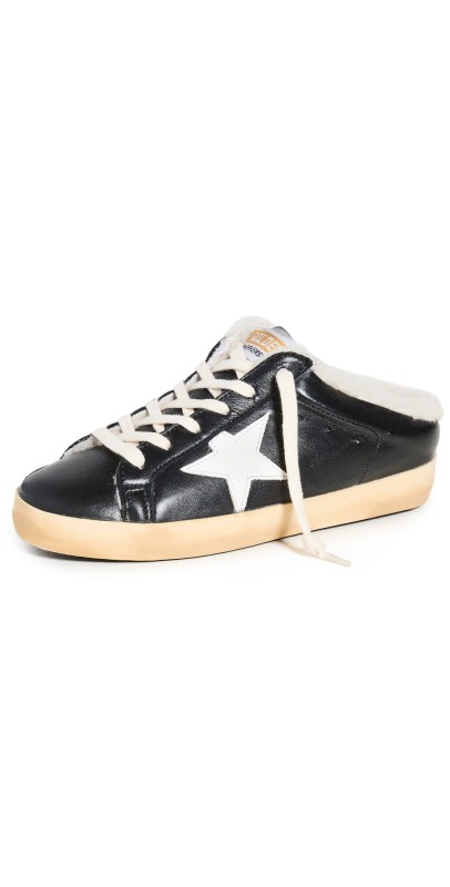 Golden Goose Superstar Sabot Sneakers Black/White/Beige