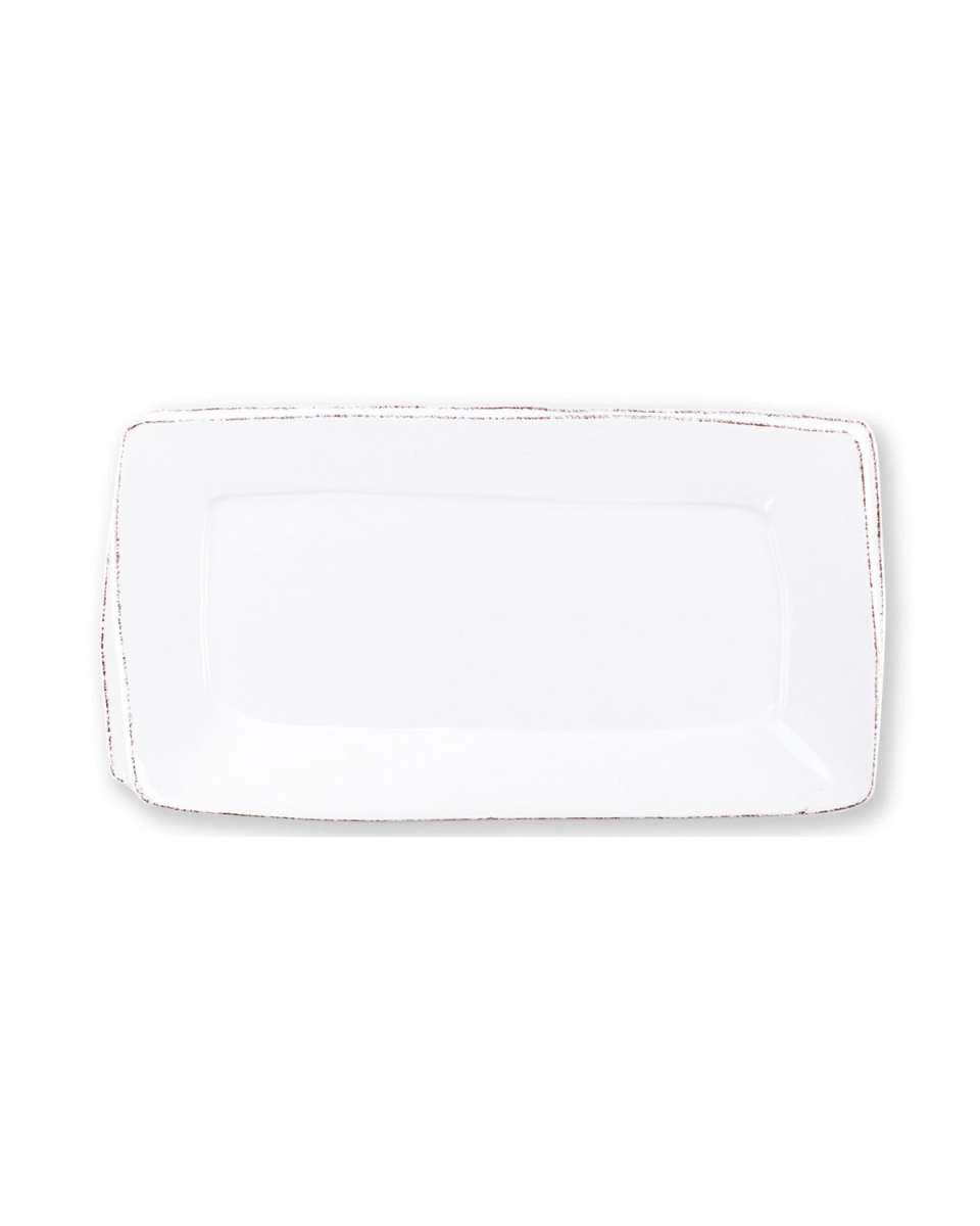 Lastra Rectangular Platter, White