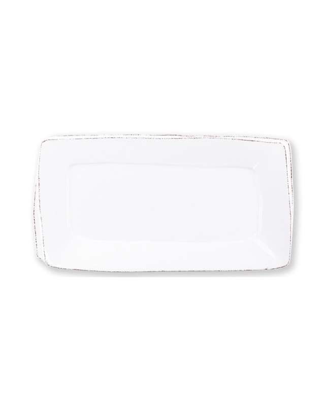 Lastra Rectangular Platter, White