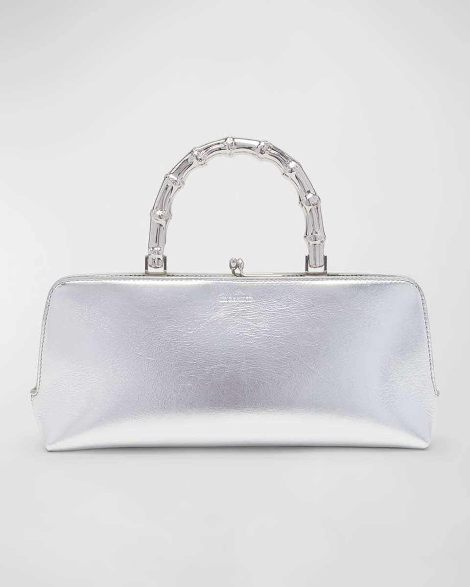 Goji Small Metallic Leather Top-Handle Bag