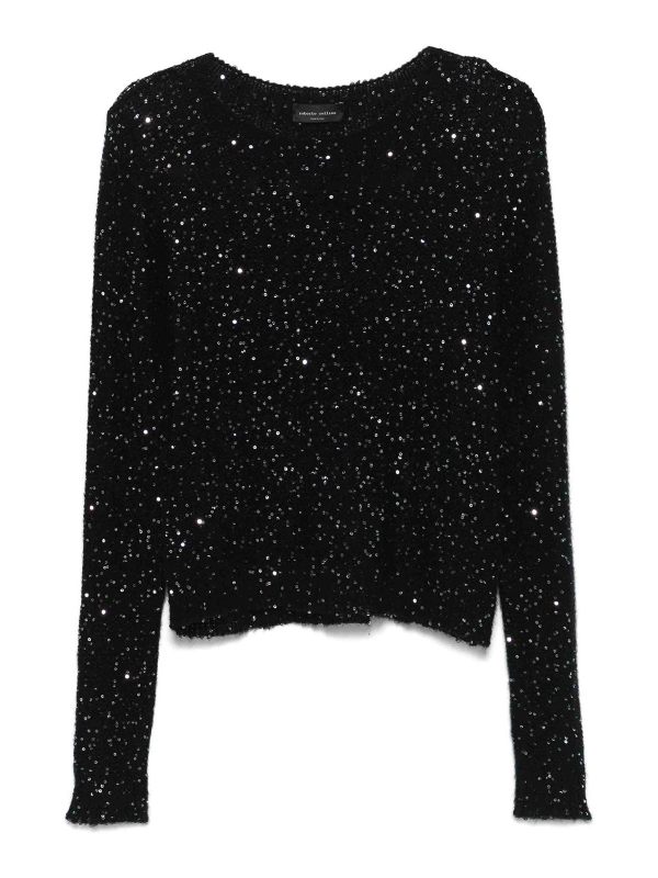 Roberto Collina Pull Col Rond - Noir